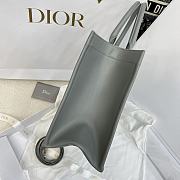 Bagsaaa Medium Dior Book Tote Gray Macrocannage Calfskin - 36.5 x 28 x 16.5 cm - 2