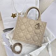 Bagsaaa Small Dior Book Tote Powder Beige Macrocannage Calfskin - 26.5 x 22 x 14 cm - 1