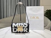 Bagsaaa Miss Dior Flap Bag Black and White Miss Dior Graffiti Printed Calfskin - 22 x 11 x 6 cm - 1