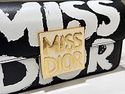 Bagsaaa Miss Dior Flap Bag Black and White Miss Dior Graffiti Printed Calfskin - 22 x 11 x 6 cm - 2