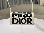 Bagsaaa Miss Dior Flap Bag White and Black Miss Dior Graffiti Printed Calfskin - 22 x 11 x 6 cm - 3