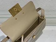 Bagsaaa Miss Dior Flap Bag Rope Beige Patent Calfskin - 22 x 11 x 6 cm - 3