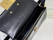 Bagsaaa Miss Dior Flap Bag Black Patent Calfskin - 22 x 11 x 6 cm - 3