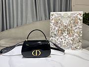 Bagsaaa Dior Small 30 Montaigne Avenue Top Handle Bag Black Ribbed Calfskin - 19 x 9 x 8 cm - 1