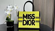 Bagsaaa Medium Dior Book Tote Two-Tone Green and Blue Miss Dior Graffiti Embroidery - 36 x 27.5 x 16.5 cm - 1