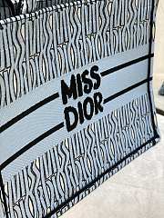 Bagsaaa Medium Dior Book Tote Pale Blue and Black Miss Dior Allover Embroidery - 36 x 27.5 x 16.5 cm - 4