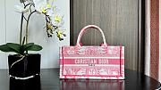 Bagsaaa Dioriviera East-West Dior Book Tote Candy Pink Toile de Jouy Soleil Embroidery - 27 x 14 x 10 cm - 1