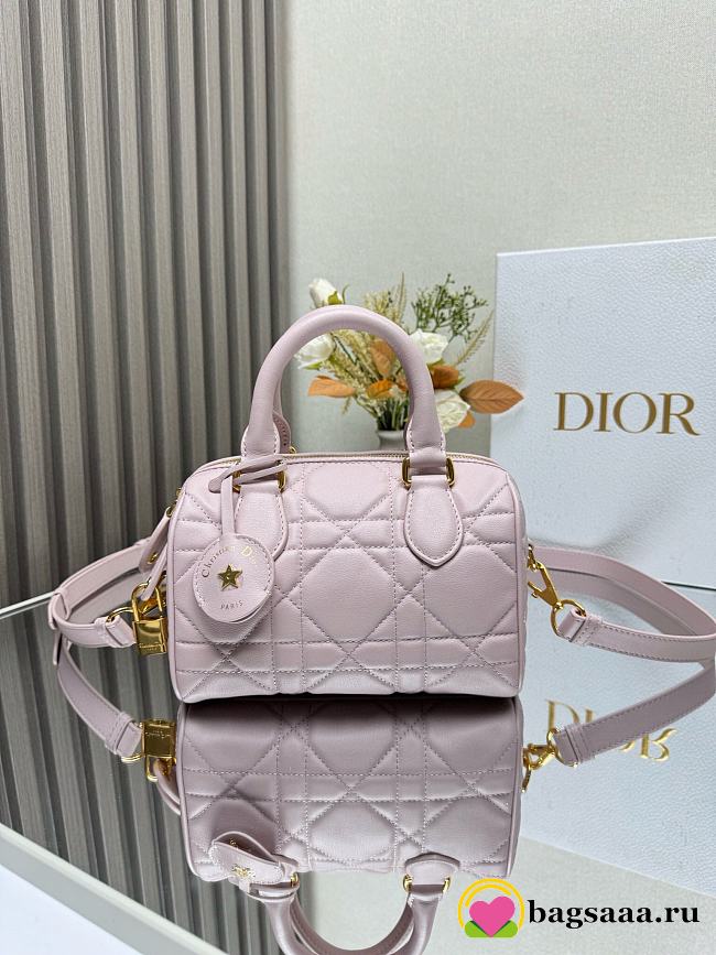 Bagsaaa Dior Groove 20 Bag Pale Pink Macrocannage Calfskin - 20.5 x 13.5 x 12 cm - 1