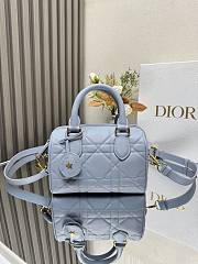 Bagsaaa Dior Groove 20 Bag Pale Blue Macrocannage Calfskin - 20.5 x 13.5 x 12 cm - 1