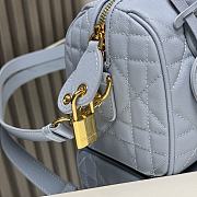 Bagsaaa Dior Groove 20 Bag Pale Blue Macrocannage Calfskin - 20.5 x 13.5 x 12 cm - 4