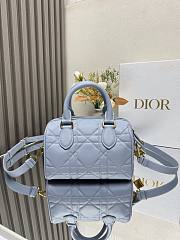 Bagsaaa Dior Groove 20 Bag Pale Blue Macrocannage Calfskin - 20.5 x 13.5 x 12 cm - 3