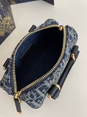 Bagsaaa Dior Groove 16 Mini Bag Blue Denim Dior Oblique Jacquard - 16 x 11 x 8 cm - 4