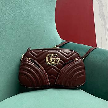 Bagsaaa Gucci GG Marmont Small Shoulder Bag 798715 Red - 24.5 x 15 x 9 cm