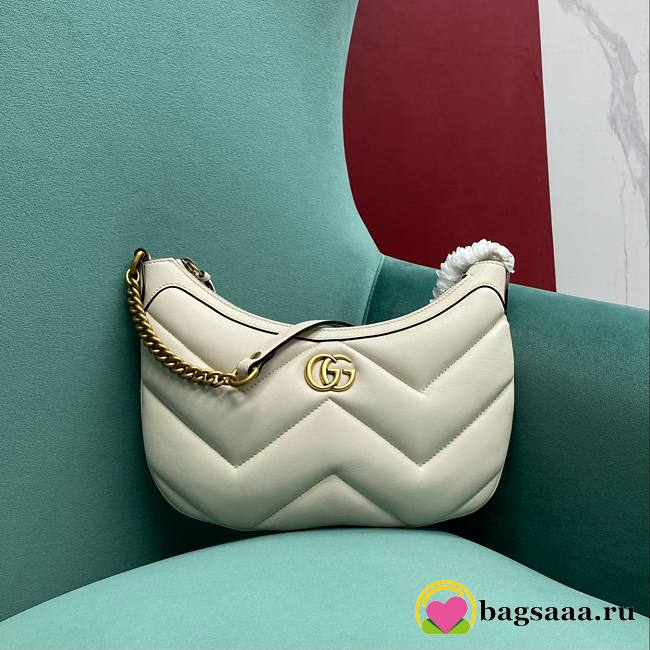 Bagsaaa Gucci GG Marmont small shoulder bag 777263 white - 17 x 26 x 4cm - 1