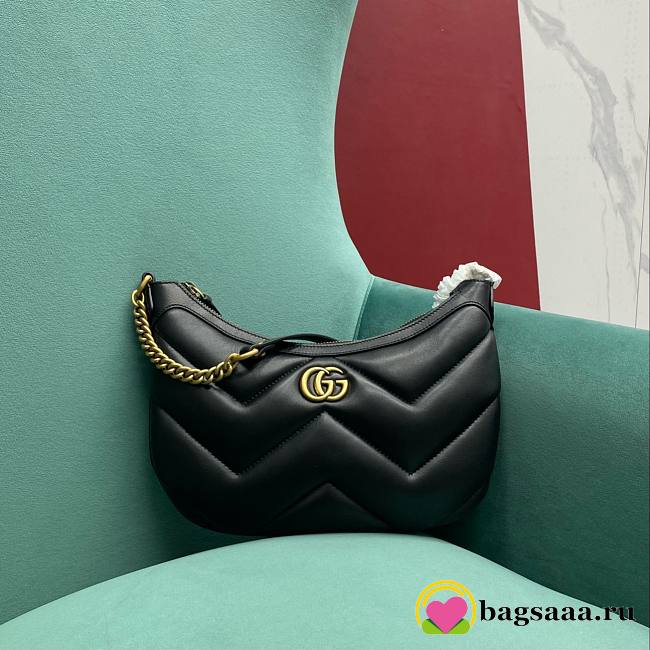 Bagsaaa Gucci GG Marmont small shoulder bag 777263 black - 17 x 26 x 4cm - 1