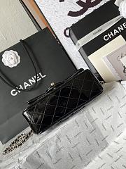 Bagsaaa Chanel Mini Classic Handbag With Top Handle AS2431 Black Patent - 12 × 20 × 6 cm - 4