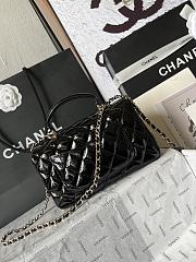 Bagsaaa Chanel Mini Classic Handbag With Top Handle AS2431 Black Patent - 12 × 20 × 6 cm - 2