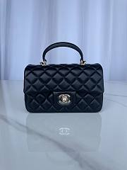 Bagsaaa Chanel Mini Classic Handbag With Top Handle AS2431 Black - 12 × 20 × 6 cm - 1