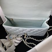 Bagsaaa Chanel Mini Classic Handbag With Top Handle AS2431 Light Blue - 12 × 20 × 6 cm - 2