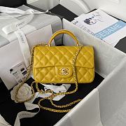 Bagsaaa Chanel Mini Classic Handbag With Top Handle AS2431 Yellow - 12 × 20 × 6 cm - 1