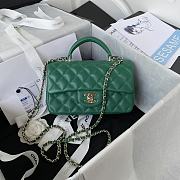 Bagsaaa Chanel Mini Classic Handbag With Top Handle AS2431 Green - 12 × 20 × 6 cm - 1