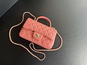 Bagsaaa Chanel Mini Classic Handbag With Top Handle AS2431 Pink - 12 × 20 × 6 cm - 2