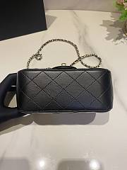 Bagsaaa Chanel Mini Square Flap Bag Black Lambskin Pearl Crush Ball AS1786 - 13×17×7cm - 4