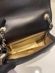 Bagsaaa Chanel Mini Square Flap Bag Black Lambskin Pearl Crush Ball AS1786 - 13×17×7cm - 3