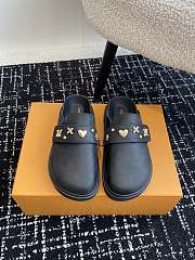 Bagsaaa Louis Vuitton LV Cosy Flat Comfort Clog Black - 1