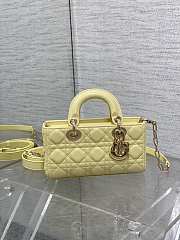 Bagsaaa Dior Small Lady D-Joy Bag Yellow Cannage Lambskin - 22 x 12 x 6 cm - 1