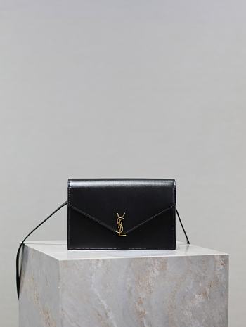 Bagsaaa YSL Mini Envelope Black & Adjustable Strap 785281 - 19 x 12 x 4 cm