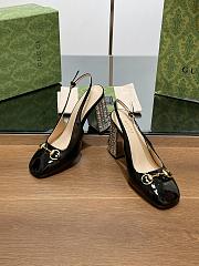 Bagsaaa Gucci Women's Horsebit pump with crystals 795984 black patent - 4