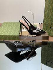 Bagsaaa Gucci Women's pump with crystal chain ‎805306 black - 10.5cm - 2