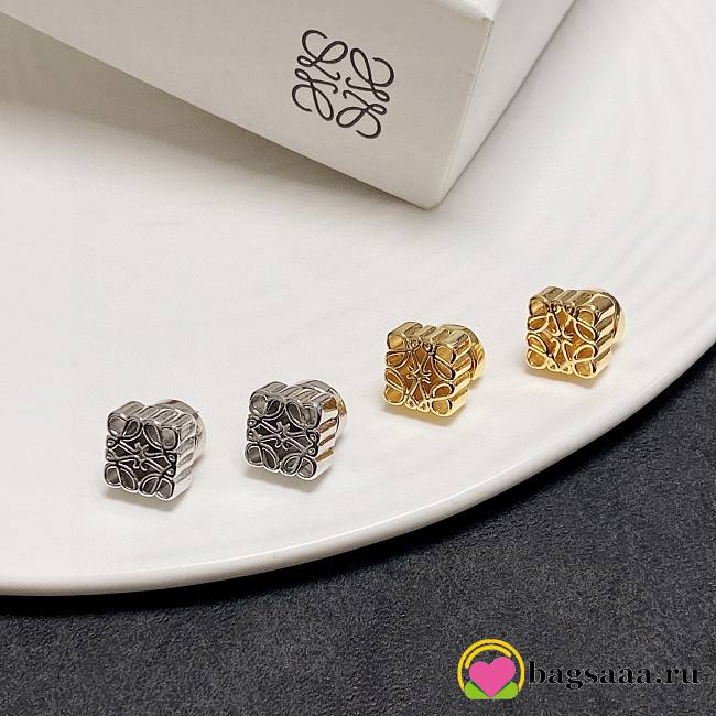 Bagsaaa Anagram Stud Earrings - 1