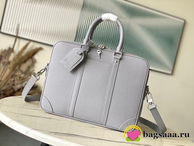 Bagsaaa Louis Vuitton M11659 Porte Documents Voyage PM Gray - 36.5 x 27.5 x 6 cm - 1