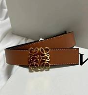 Bagsaaa Loewe Reversible Anagram belt in smooth calfskin brown & black - 2.8cm - 1