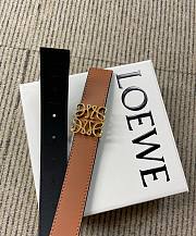 Bagsaaa Loewe Reversible Anagram belt in smooth calfskin brown & black - 2.8cm - 5