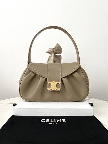 Bagsaaa Celine Medium Polly Bag I Supple Calfskin Beige - 33 x 19 x 9 CM