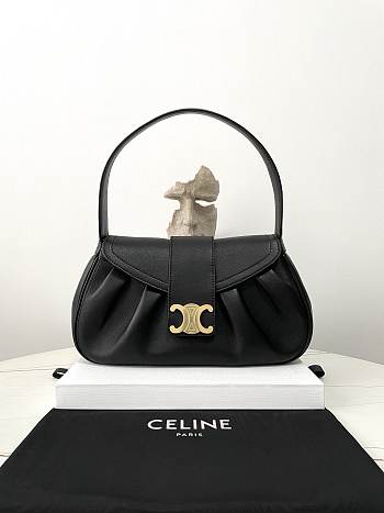 Bagsaaa Celine Medium Polly Bag I Supple Calfskin Black - 33 x 19 x 9 CM