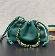 Bagsaaa Loewe Medium Flamenco purse in mellow nappa lambskin Emerald Green  - 30X20X10.5 cm - 1