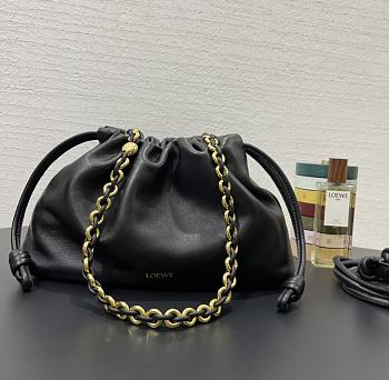 Bagsaaa Loewe Medium Flamenco purse in mellow nappa lambskin black - 30X20X10.5 cm