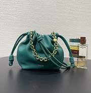 Bagsaaa Loewe Mini Flamenco Purse bag in mellow nappa lambskin Emerald Green - 23X17X5.5 cm - 3