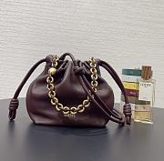 Bagsaaa Loewe Mini Flamenco Purse bag in mellow nappa lambskin Burgundy - 23X17X5.5 cm - 1