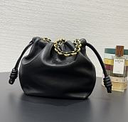 Bagsaaa Loewe Mini Flamenco Purse bag in mellow nappa lambskin black - 23X17X5.5 cm - 4