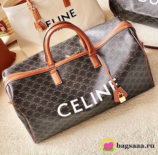 Bagsaaa Celine Large Voyage bag in Triomphe Canvas with Celine Print - 50 x 27 x 23 CM - 1