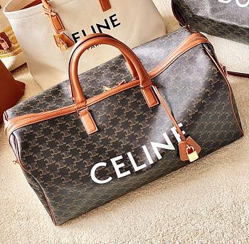 Bagsaaa Celine Large Voyage bag in Triomphe Canvas with Celine Print - 50 x 27 x 23 CM