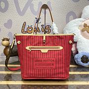 Bagsaaa Louis Vuitton M12096 Reversible Neverfull Bandoulière Inside Out MM Tote Bag Red - 31 x 28 x 14 cm - 1