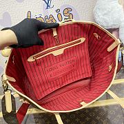 Bagsaaa Louis Vuitton M12096 Reversible Neverfull Bandoulière Inside Out MM Tote Bag Red - 31 x 28 x 14 cm - 5