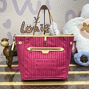 Bagsaaa Louis Vuitton M12257 Reversible Neverfull Bandoulière Inside Out MM Tote Bag Rose Pink - 31 x 28 x 14 cm - 1