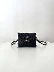 Bagsaaa YSL Toy Loulou In Quilted Leather 678401 Black & Gold - 20 x 14 x 7.5 cm - 1